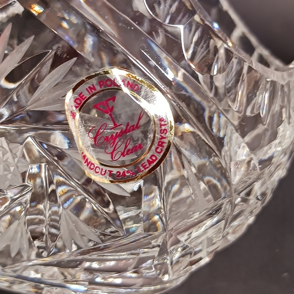 Poland Leaded Crystal Glass Spinning Star candy dish, bud vase and jam vase - Picture 3 of 9